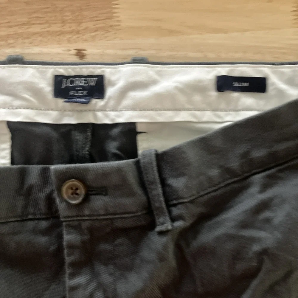 J.CREW Men's Stretch Pants Grey Size 34X34 Slim Fit